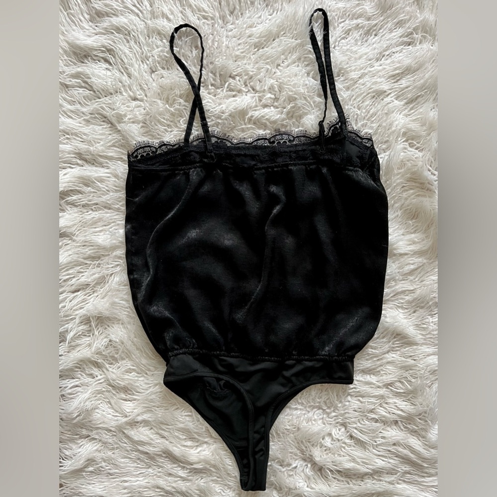 Bebe Black Lace Bodysuit